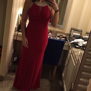 Red formal dress